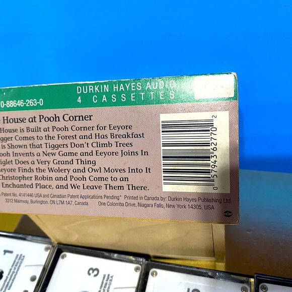 DISNEY VTG 90s WINNIE THE POOH THE HOUSE AT POOH CORNER 4 AUDIO CASSETTE SET - Picture 10 of 10